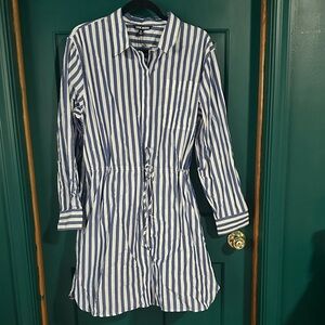 Steve Madden Blue and White Striped Shirt